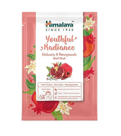 Himalaya Youthful Radiance Edelweiss & Pomegranate Sheet Mask - 30 ml.