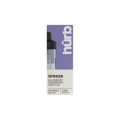 Hurb CBD Products Blueberry Raspberry Hurb Breeze CBD 1000mg Pre-filled Pod 10ml