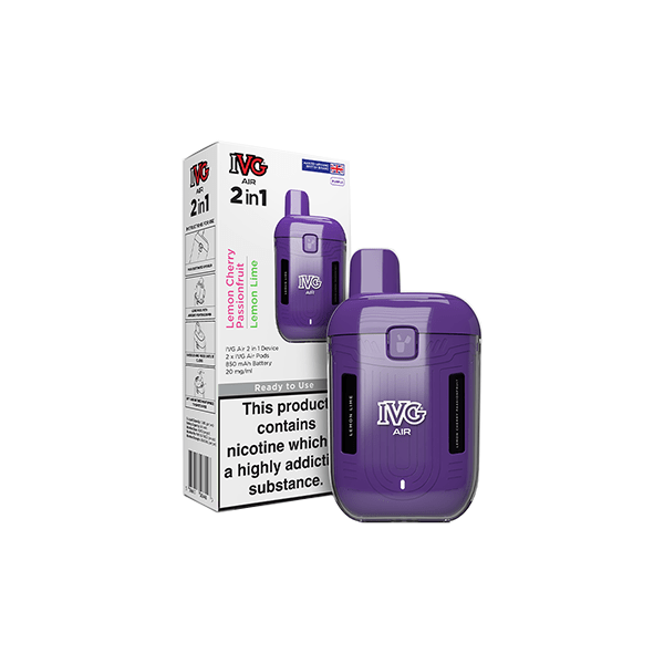 I VG Vaping Products 20mg I VG Air 2 in 1 Disposable Rechargeable Pod Vape Kit 1200 Puffs