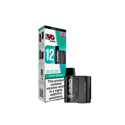 I VG Vaping Products 20mg I VG Pro 12 Refill Pod Pack 10000 Puffs