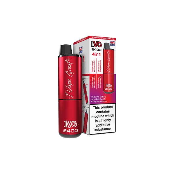 I VG Vaping Products 20mg IVG 2400 4 in 1 Pod Rechargeable Vape Kit 2400 Puffs