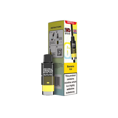 I VG Vaping Products Banana Ice 20mg I VG SAVR Refill Pod Pack 3000 Puffs
