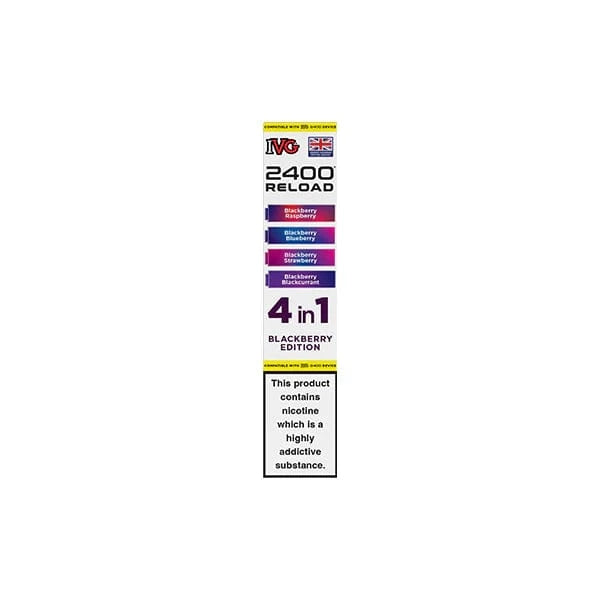 I VG Vaping Products Blackberry Edition IVG 2400 Reload Multi Edition 20mg Prefilled Pods 2ml 2400 Puffs 4 Pcs