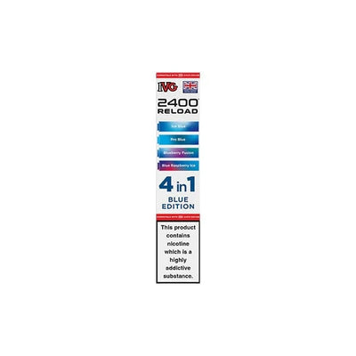 I VG Vaping Products Blue Edition IVG 2400 Reload Multi Edition 20mg Prefilled Pods 2ml 2400 Puffs 4 Pcs