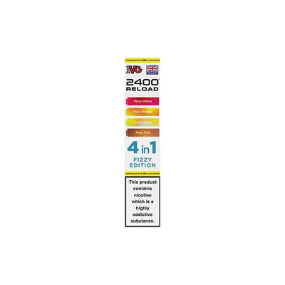 I VG Vaping Products Fizzy Edition IVG 2400 Reload Multi Edition 20mg Prefilled Pods 2ml 2400 Puffs 4 Pcs
