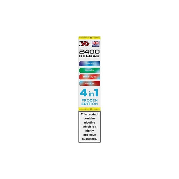 I VG Vaping Products Frozen Edition IVG 2400 Reload Multi Edition 20mg Prefilled Pods 2ml 2400 Puffs 4 Pcs