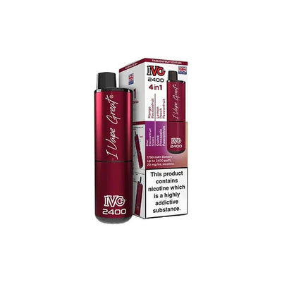 I VG Vaping Products IVG 2400 4 in 1 Multi Edition 20mg Rechargeable Pod Vape Kit 2400 Puffs