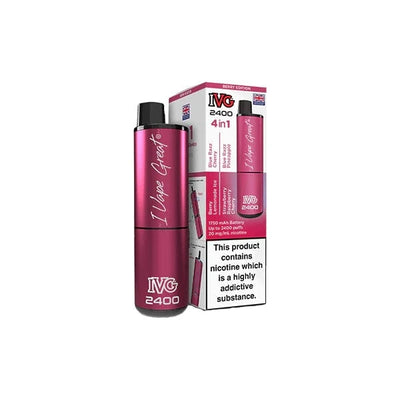 I VG Vaping Products IVG 2400 4 in 1 Multi Edition 20mg Rechargeable Pod Vape Kit 2400 Puffs