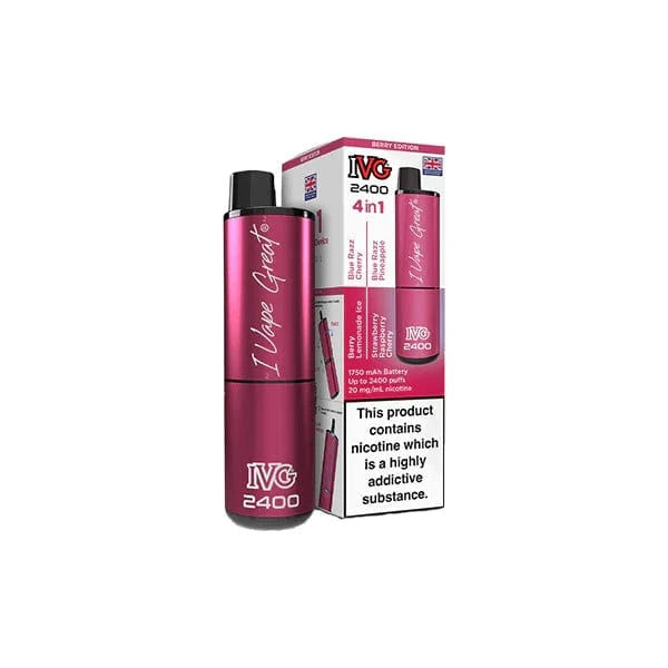 I VG Vaping Products IVG 2400 4 in 1 Multi Edition 20mg Rechargeable Pod Vape Kit 2400 Puffs