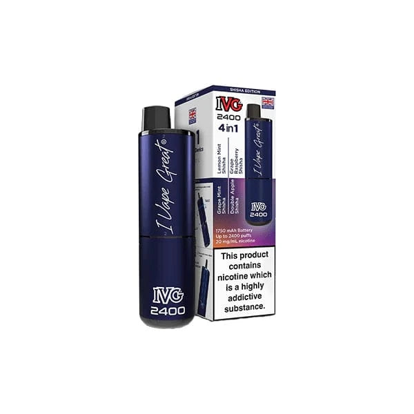 I VG Vaping Products IVG 2400 4 in 1 Multi Edition 20mg Rechargeable Pod Vape Kit 2400 Puffs