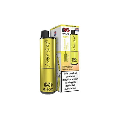 I VG Vaping Products IVG 2400 4 in 1 Multi Edition 20mg Rechargeable Pod Vape Kit 2400 Puffs