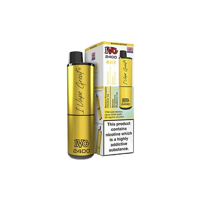 I VG Vaping Products IVG 2400 4 in 1 Multi Edition 20mg Rechargeable Pod Vape Kit 2400 Puffs