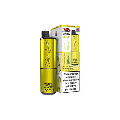 I VG Vaping Products IVG 2400 4 in 1 Multi Edition 20mg Rechargeable Pod Vape Kit 2400 Puffs
