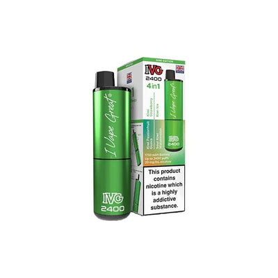 I VG Vaping Products IVG 2400 4 in 1 Multi Edition 20mg Rechargeable Pod Vape Kit 2400 Puffs
