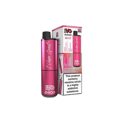 I VG Vaping Products IVG 2400 4 in 1 Multi Edition 20mg Rechargeable Pod Vape Kit 2400 Puffs