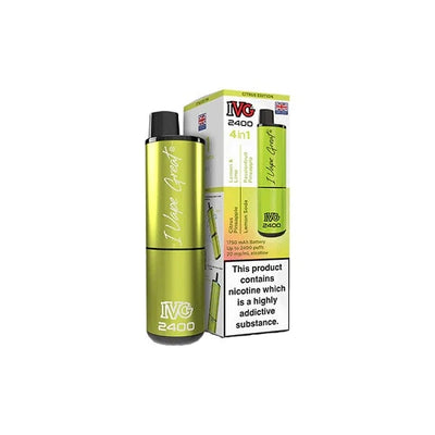 I VG Vaping Products IVG 2400 4 in 1 Multi Edition 20mg Rechargeable Pod Vape Kit 2400 Puffs