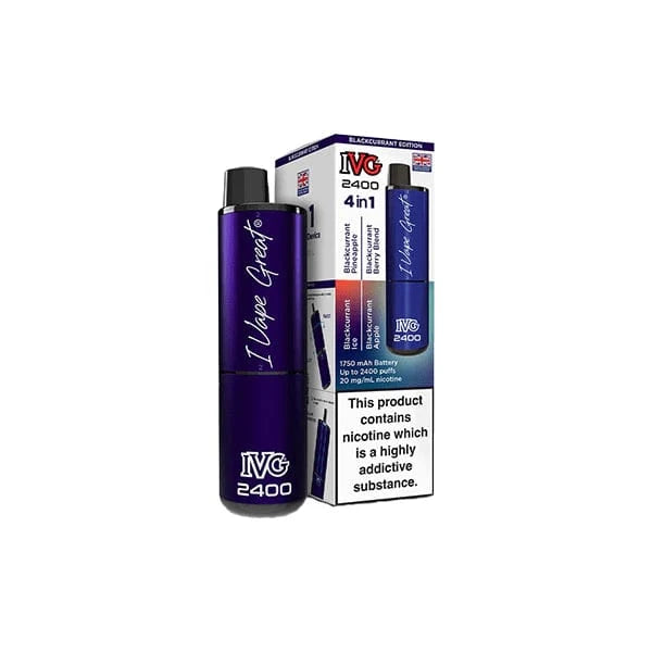 I VG Vaping Products IVG 2400 4 in 1 Multi Edition 20mg Rechargeable Pod Vape Kit 2400 Puffs