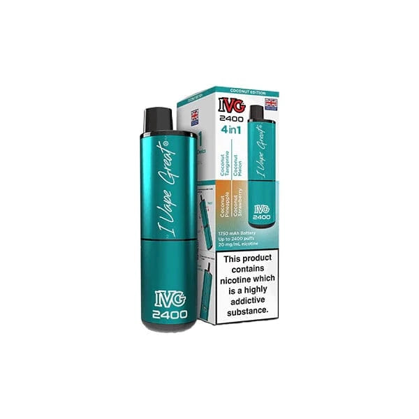 I VG Vaping Products IVG 2400 4 in 1 Multi Edition 20mg Rechargeable Pod Vape Kit 2400 Puffs