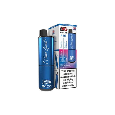 I VG Vaping Products IVG 2400 4 in 1 Multi Edition 20mg Rechargeable Pod Vape Kit 2400 Puffs