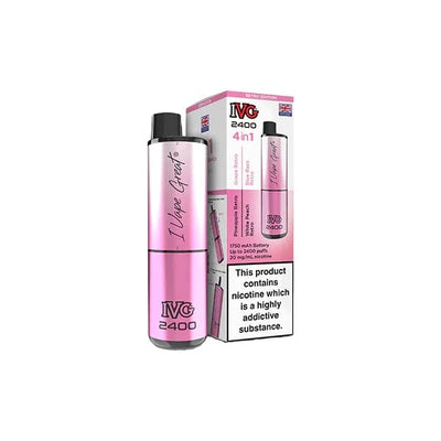 I VG Vaping Products IVG 2400 4 in 1 Multi Edition 20mg Rechargeable Pod Vape Kit 2400 Puffs