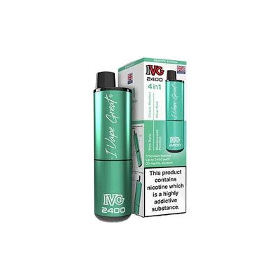 I VG Vaping Products IVG 2400 4 in 1 Multi Edition 20mg Rechargeable Pod Vape Kit 2400 Puffs