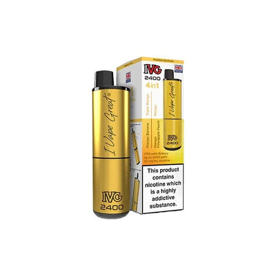 I VG Vaping Products IVG 2400 4 in 1 Multi Edition 20mg Rechargeable Pod Vape Kit 2400 Puffs