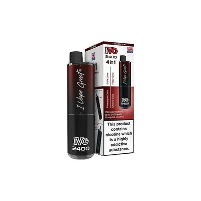 I VG Vaping Products IVG 2400 4 in 1 Multi Edition 20mg Rechargeable Pod Vape Kit 2400 Puffs