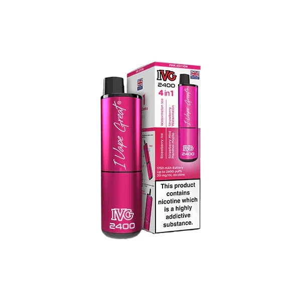 I VG Vaping Products IVG 2400 4 in 1 Multi Edition 20mg Rechargeable Pod Vape Kit 2400 Puffs