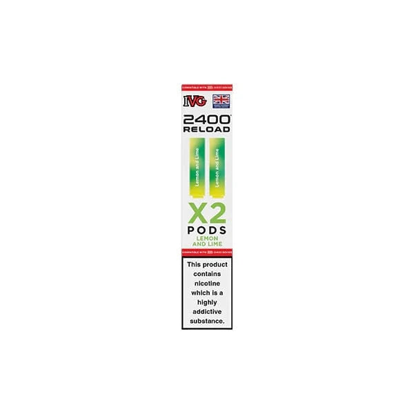 I VG Vaping Products IVG 2400 Reload 20mg Prefilled Pods 2ml 2400 Puffs 2 Pcs