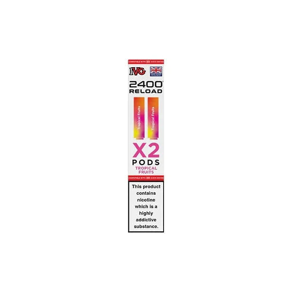 I VG Vaping Products IVG 2400 Reload 20mg Prefilled Pods 2ml 2400 Puffs 2 Pcs