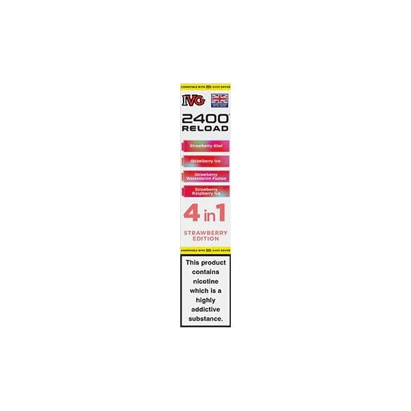 I VG Vaping Products IVG 2400 Reload Multi Edition 20mg Prefilled Pods 2ml 2400 Puffs 4 Pcs