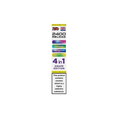 I VG Vaping Products IVG 2400 Reload Multi Edition 20mg Prefilled Pods 2ml 2400 Puffs 4 Pcs