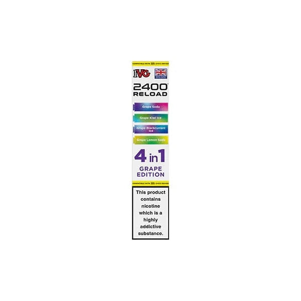 I VG Vaping Products IVG 2400 Reload Multi Edition 20mg Prefilled Pods 2ml 2400 Puffs 4 Pcs