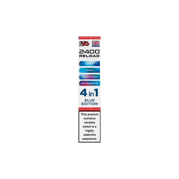 I VG Vaping Products IVG 2400 Reload Multi Edition 20mg Prefilled Pods 2ml 2400 Puffs 4 Pcs