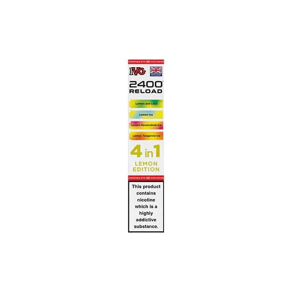I VG Vaping Products IVG 2400 Reload Multi Edition 20mg Prefilled Pods 2ml 2400 Puffs 4 Pcs