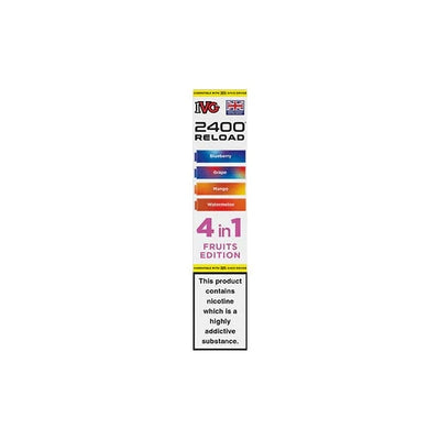 I VG Vaping Products IVG 2400 Reload Multi Edition 20mg Prefilled Pods 2ml 2400 Puffs 4 Pcs