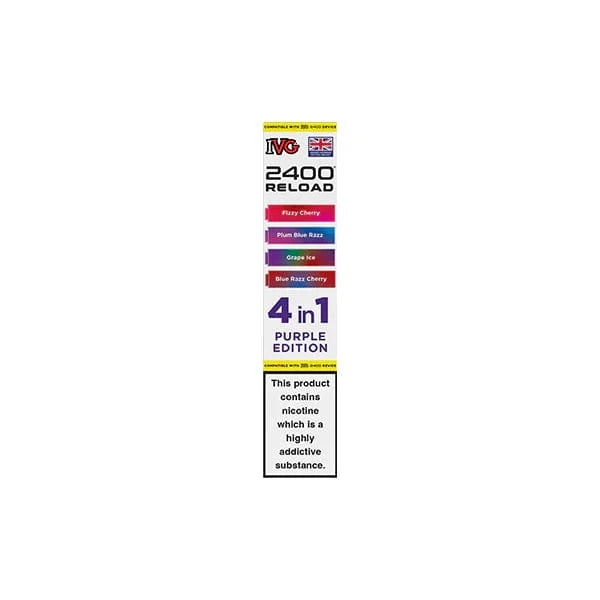I VG Vaping Products IVG 2400 Reload Multi Edition 20mg Prefilled Pods 2ml 2400 Puffs 4 Pcs