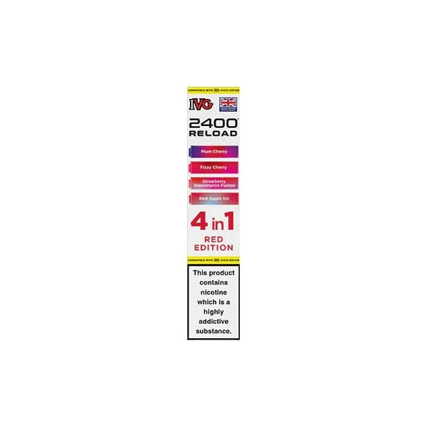 I VG Vaping Products IVG 2400 Reload Multi Edition 20mg Prefilled Pods 2ml 2400 Puffs 4 Pcs