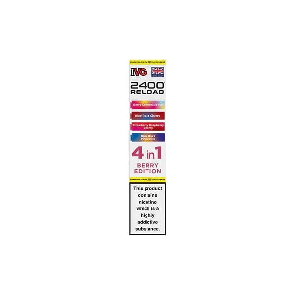 I VG Vaping Products IVG 2400 Reload Multi Edition 20mg Prefilled Pods 2ml 2400 Puffs 4 Pcs