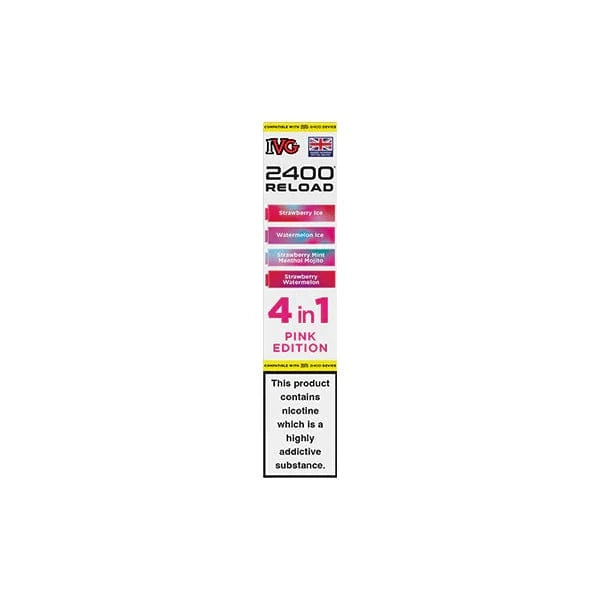 I VG Vaping Products IVG 2400 Reload Multi Edition 20mg Prefilled Pods 2ml 2400 Puffs 4 Pcs