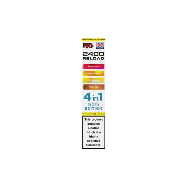 I VG Vaping Products IVG 2400 Reload Multi Edition 20mg Prefilled Pods 2ml 2400 Puffs 4 Pcs