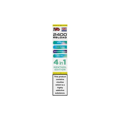I VG Vaping Products IVG 2400 Reload Multi Edition 20mg Prefilled Pods 2ml 2400 Puffs 4 Pcs