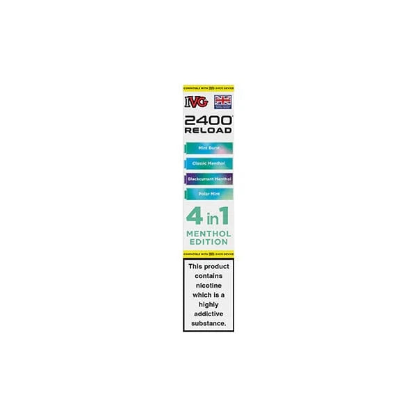 I VG Vaping Products IVG 2400 Reload Multi Edition 20mg Prefilled Pods 2ml 2400 Puffs 4 Pcs