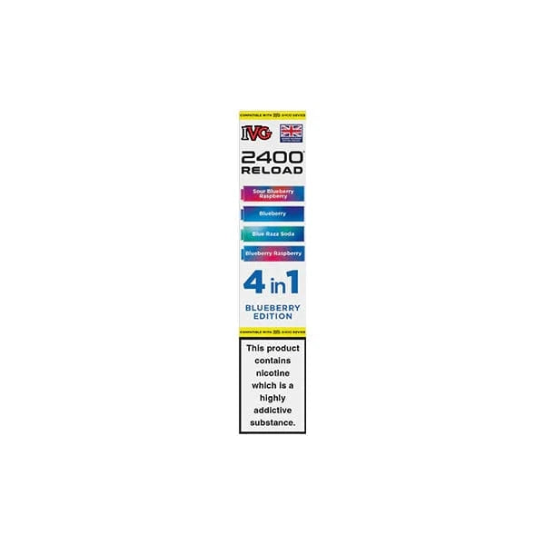 I VG Vaping Products IVG 2400 Reload Multi Edition 20mg Prefilled Pods 2ml 2400 Puffs 4 Pcs
