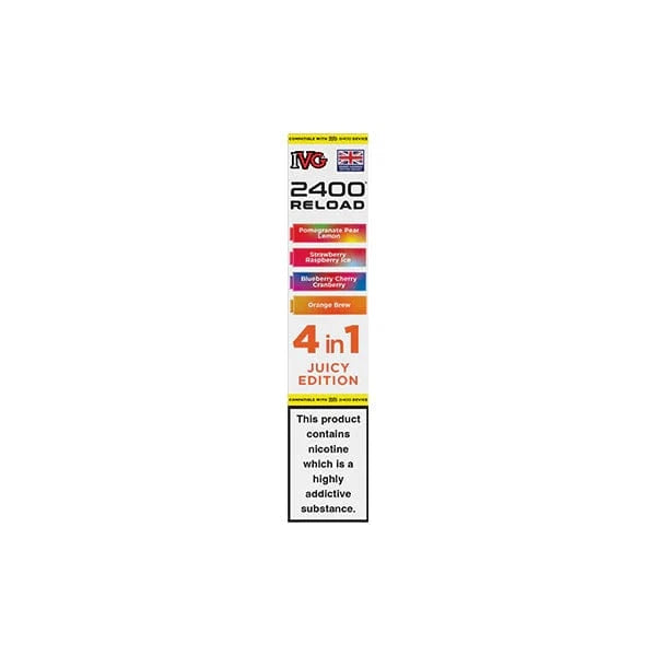 I VG Vaping Products Juicy Edition IVG 2400 Reload Multi Edition 20mg Prefilled Pods 2ml 2400 Puffs 4 Pcs