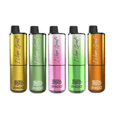 I VG Vaping Products Lime Edition 20mg IVG 2400 4 in 1 Multi Edition Rechargeable Pod Vape Kit 2400 Puffs
