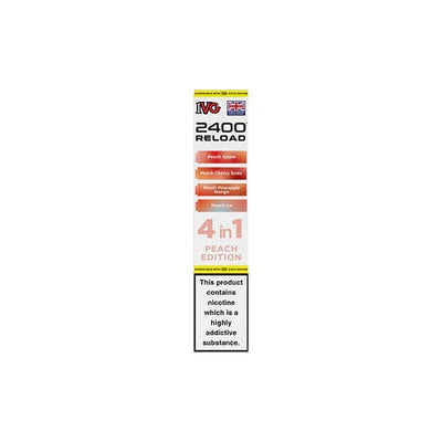 I VG Vaping Products Peach Edition IVG 2400 Reload Multi Edition 20mg Prefilled Pods 2ml 2400 Puffs 4 Pcs