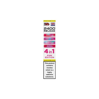 I VG Vaping Products Pink Edition IVG 2400 Reload Multi Edition 20mg Prefilled Pods 2ml 2400 Puffs 4 Pcs