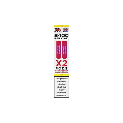 I VG Vaping Products Strawberry Watermelon IVG 2400 Reload 20mg Prefilled Pods 2ml 2400 Puffs 2 Pcs