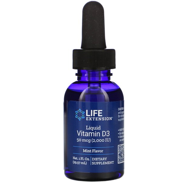 Liquid Vitamin D3, 50mcg (Mint) - 29ml